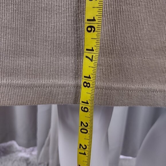 Express Cotton Blend Tricot Tan Sweater (Size Large) & Skirt (Size Medium) Set - Picture 7 of 16